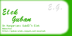 elek guban business card